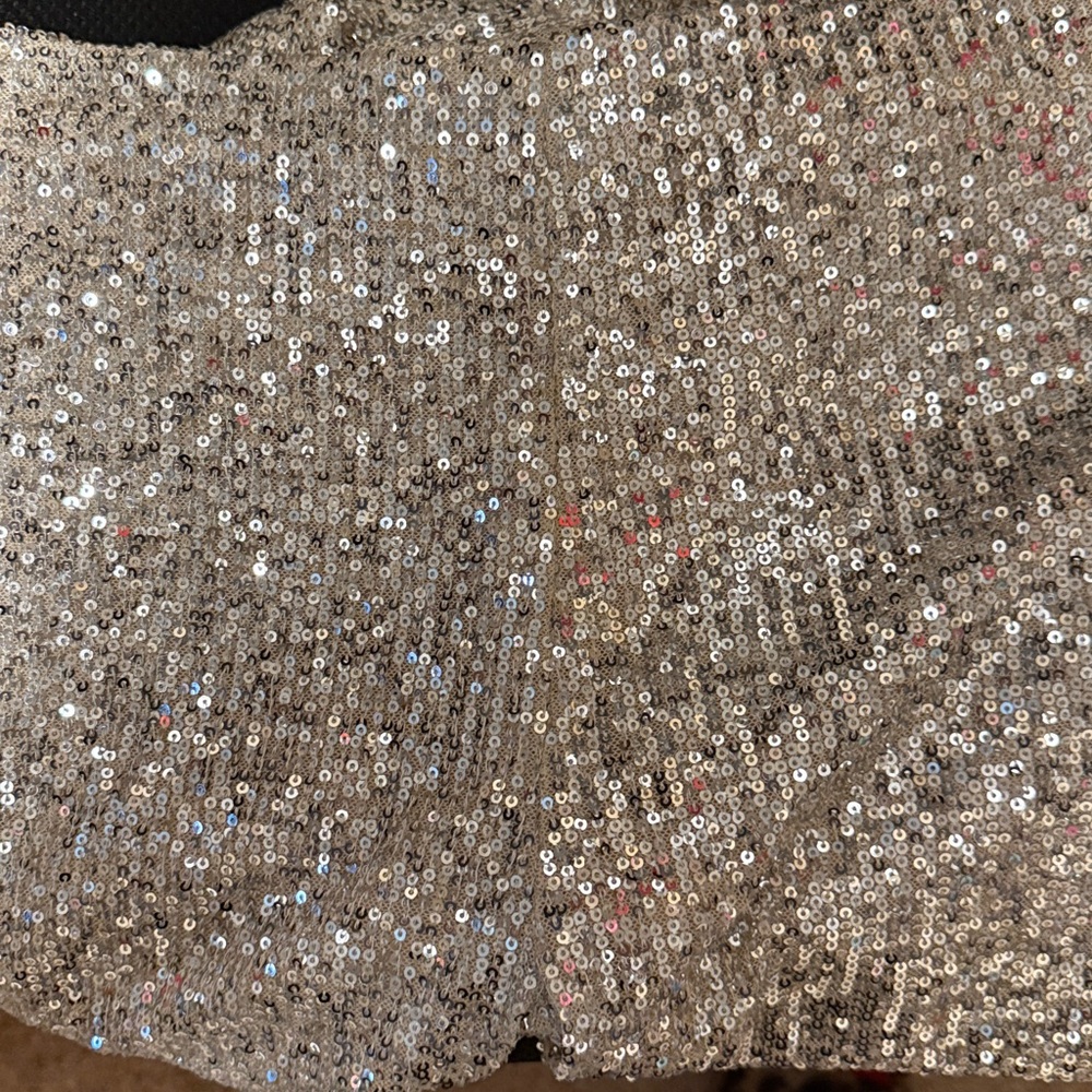 Women’s silver sequin stretch flare pants size medium by ‘idem ditto’ - Picture 7 of 8